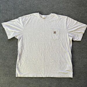 Carhartt Shirt Mens 3XL Ash Gray K87 Workwear Pocket Original Fit Short Sleeve